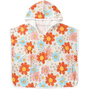 Baby Girls Boys Hooded Beach Towels Swimsuit Cover Up Toddler Baby Pool Bath Poncho Towel Cloak Bathing Suit Cover-Up