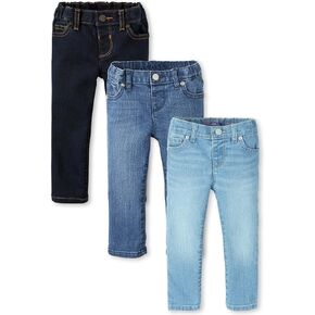 The Children's Place Baby Girls' and Toddler Multipack Basic Super Skinny Jeans