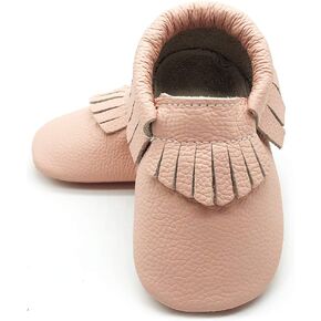 OWLOWLA Baby Moccasins Soft Sole Leather Baby Shoes Infant Toddler Pre-Walker Shoes Baby Boy Girl