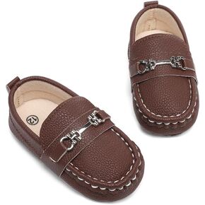 Sekantrol Baby Girls Boys Shoes,Infant Toddler Soft Sole Non Slip Flat Lazy Cute Loafers,Unisex Casual Oxford Dress Shoes