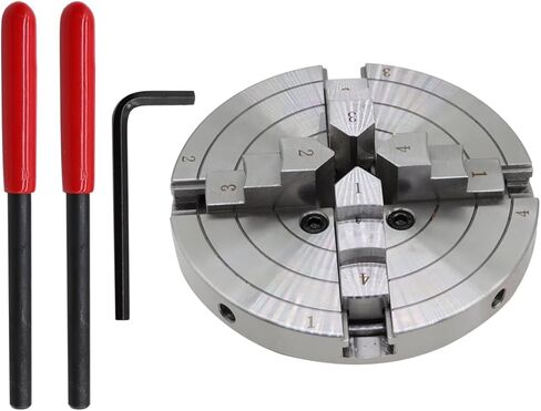 6 بوصة الدقة الذاتية تركز على الخشب مخرطة تشاك مجموعة 4 الفك تركز ذاتي مخرطة تشاك الخيط 1 × 8TPI in Kuwait