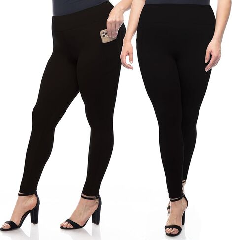 بنطال ضيق للحوامل من SATINA - ناعم، يدعم فوق البطن - نسيج قابل للتمدد وغير شفاف - ملابس حمل بمقاس كبير - بنطال ضيق مريح للأمومة للارتداء اليومي واليوجا - أسود in Kuwait