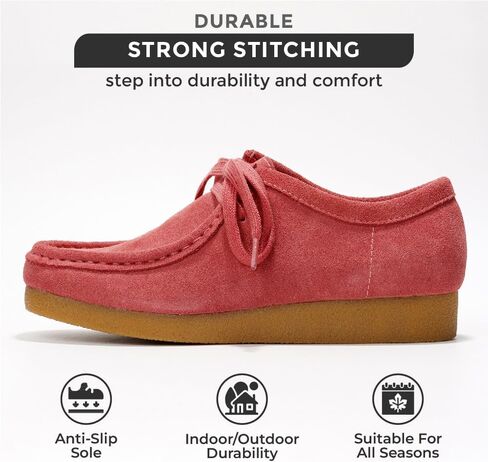 Project Cloud Genuine Leather Womens Shoes - Memory Foam Insole Oxford Shoes for Women Footwear - Lightweight Anti-Slip Sole Casual Work Loafers with Lace (Wally) in Kuwait