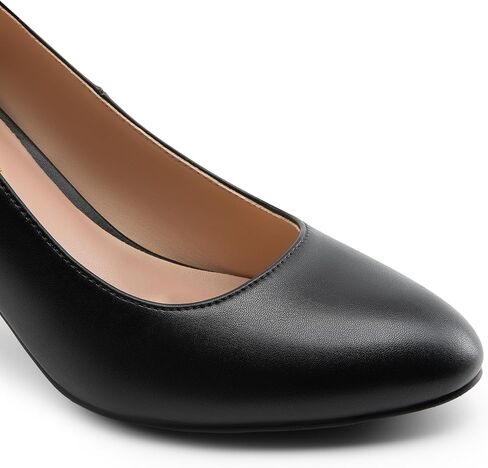 DREAM PAIRS Women's Block Heels Closed Toe High Chunky Rounded Toe Pumps Comfortable Slip On Work Shoes in Saudi Arabia