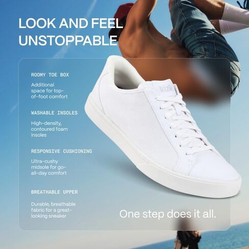 Kizik Irvine Slip On Sneakers: Low-Profile Stretch Canvas, Rubber Soles, Casual Shoes for Women & Men, Hands Free Convenience, Wide Toe Box Options in Saudi Arabia