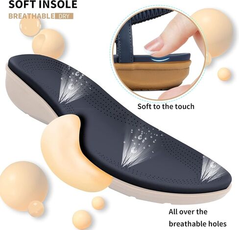Littleplum Womens Sandals Comfort Arch Support Sandals Summer Walking Shoes Casual Ankle Elastic Flip Flops Shoes in Saudi Arabia