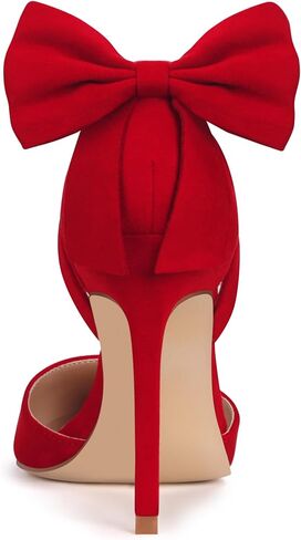 Carcuume Women's Closed Toe Heels Bow Stiletto Heel Sandals Pointed Toe Pumps Wedding Shoes in Saudi Arabia