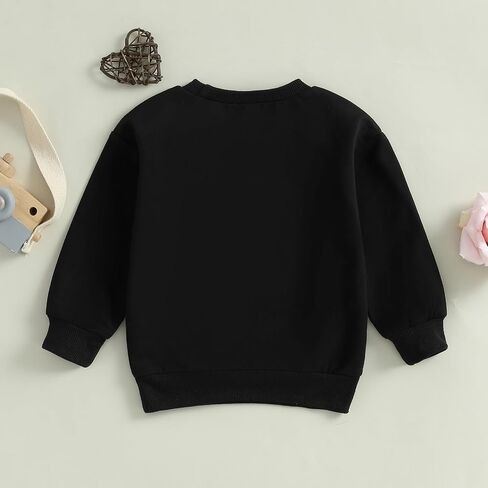 Lesimsam Toddler Baby Boy Girl Valentines Day Outfit Terbroidery Sweatshirt Crewneck Long Sleeve Pullover Top Top in Kuwait