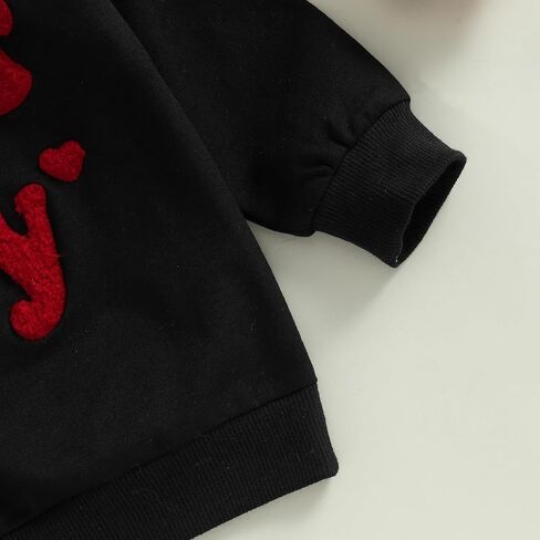 Lesimsam Toddler Baby Boy Girl Valentines Day Outfit Terbroidery Sweatshirt Crewneck Long Sleeve Pullover Top Top in Kuwait