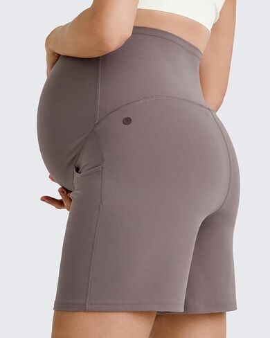 G4Free BareFeel Maternity Athletic Shorts with Pockets Over The Belly Workout Pants Comfy Summer Pregnancy Clothes in Saudi Arabia