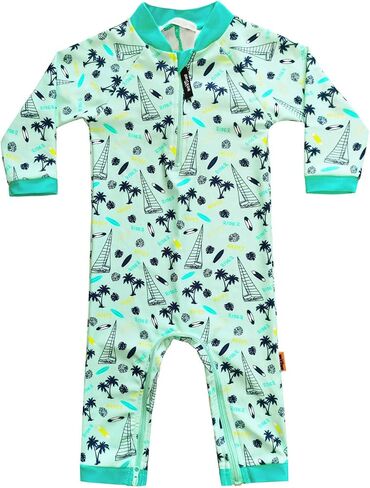 weVSwe Baby Toddler UPF 50+ Sun Protection Rash Guard Long Sleeve Swimsuit with Crotch Zipper in Saudi Arabia