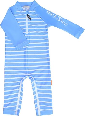 weVSwe Baby Toddler UPF 50+ Sun Protection Rash Guard Long Sleeve Swimsuit with Crotch Zipper in Saudi Arabia