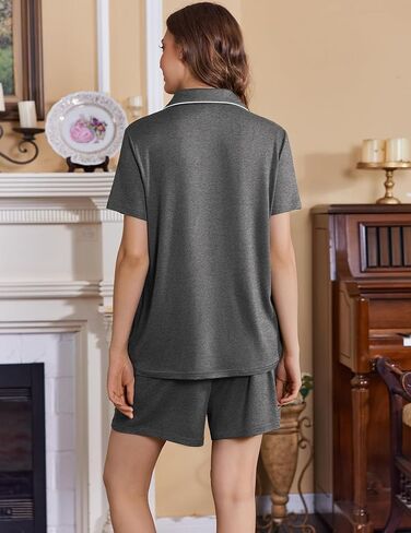 Ekouaer Women's Maternity Nursing Pajama Sets Button Down Postpartum Pajamas Short Sleeve Breastfeeding Clothes in Saudi Arabia