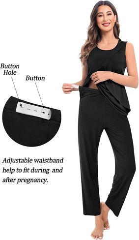 SWOMOG Maternity Nursing Robe Set 3 PCS Postpartum Breastfeeding Pajamas Hospital Pregnancy Pjs Double Layer Lounge Set in Saudi Arabia