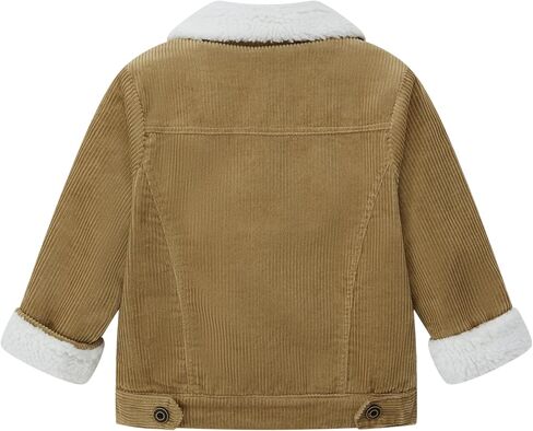 Toddler Boy Winter Thick Corduroy Coat Baby Boys Sherpa Lined Jacket Outwear in Saudi Arabia