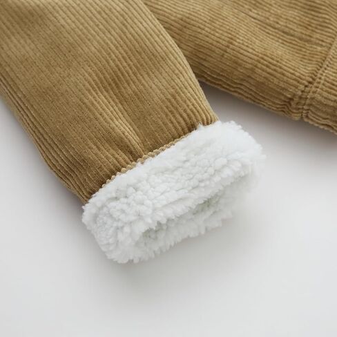 Toddler Boy Winter Thick Corduroy Coat Baby Boys Sherpa Lined Jacket Outwear in Saudi Arabia