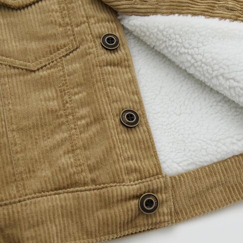 Toddler Boy Winter Thick Corduroy Coat Baby Boys Sherpa Lined Jacket Outwear in Saudi Arabia