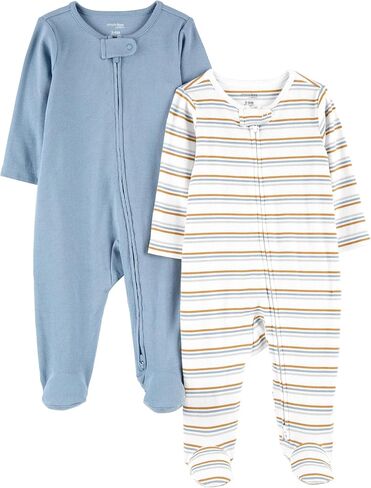 Simple Joys by Carter's Unisex Baby 2-Pack 2-Way Zip Textured Sleep and Play in Saudi Arabia