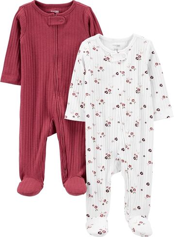 Simple Joys by Carter's Unisex Baby 2-Pack 2-Way Zip Textured Sleep and Play in Saudi Arabia
