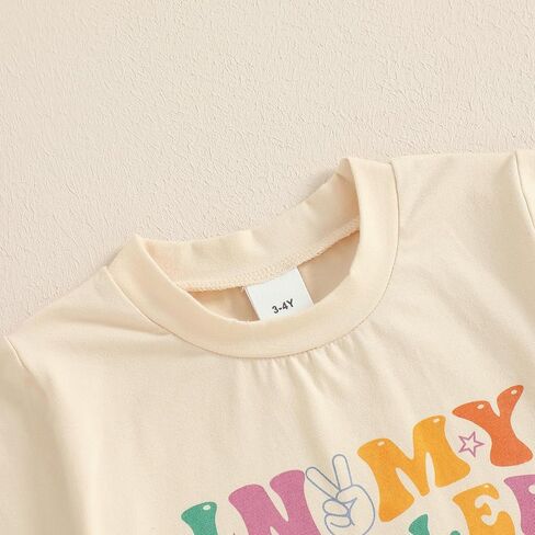 Toddler Baby Girls T-Shirt in My Toddler Era Groovy Short Sleeve Concert Letter Print Retro Tops in Saudi Arabia