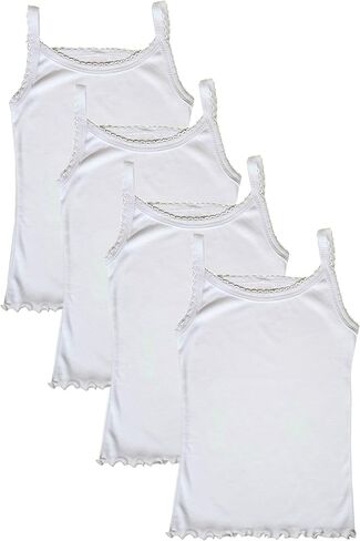 Girls' Cotton Camisole Tank Top Undershirt (Multipack) in Saudi Arabia