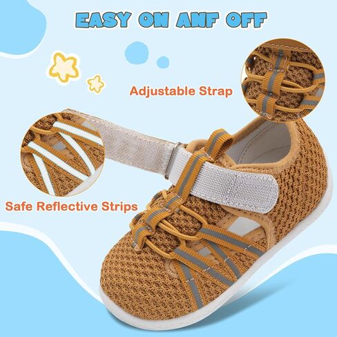 JOINFREE Toddler Shoes Baby Boys Girls Barefoot Shoes Kids Breathable Sneakers First Walking Shoes Sport Tennis Shoes in Kuwait