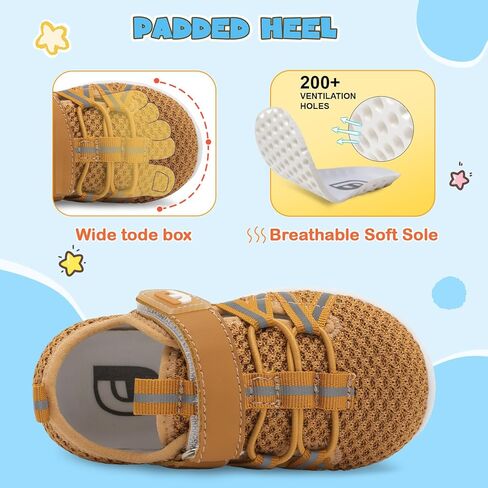 JOINFREE Toddler Shoes Baby Boys Girls Barefoot Shoes Kids Breathable Sneakers First Walking Shoes Sport Tennis Shoes in Kuwait
