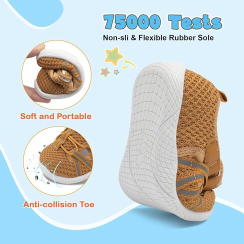 JOINFREE Toddler Shoes Baby Boys Girls Barefoot Shoes Kids Breathable Sneakers First Walking Shoes Sport Tennis Shoes in Kuwait