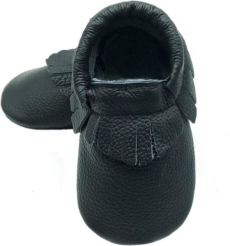 OWLOWLA Baby Moccasins Soft Sole Leather Baby Shoes Infant Toddler Pre-Walker Shoes Baby Boy Girl in Kuwait