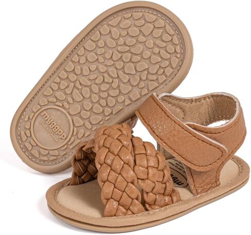 Babelvit Infant Baby Girl Boy Sandals Comfort Premium Summer Outdoor Casual Beach Shoes with Flower Bowknot Anti Slip Rubber Sole Newborn Toddler Prewalker First Walking Shoes in Saudi Arabia