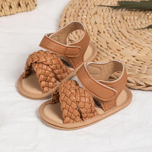 Babelvit Infant Baby Girl Boy Sandals Comfort Premium Summer Outdoor Casual Beach Shoes with Flower Bowknot Anti Slip Rubber Sole Newborn Toddler Prewalker First Walking Shoes in Saudi Arabia