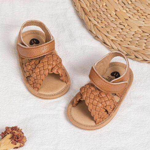 Babelvit Infant Baby Girl Boy Sandals Comfort Premium Summer Outdoor Casual Beach Shoes with Flower Bowknot Anti Slip Rubber Sole Newborn Toddler Prewalker First Walking Shoes in Saudi Arabia