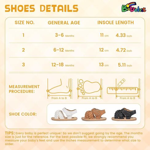 Babelvit Infant Baby Girl Boy Sandals Comfort Premium Summer Outdoor Casual Beach Shoes with Flower Bowknot Anti Slip Rubber Sole Newborn Toddler Prewalker First Walking Shoes in Saudi Arabia