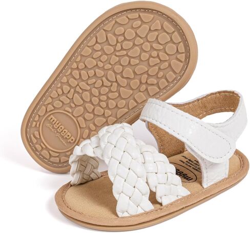 Babelvit Infant Baby Girl Boy Sandals Comfort Premium Summer Outdoor Casual Beach Shoes with Flower Bowknot Anti Slip Rubber Sole Newborn Toddler Prewalker First Walking Shoes in Saudi Arabia