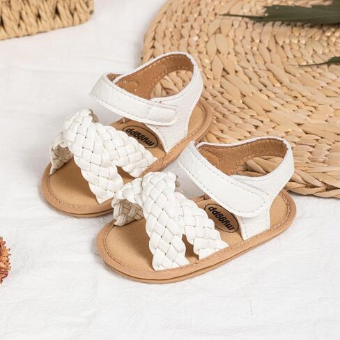 Babelvit Infant Baby Girl Boy Sandals Comfort Premium Summer Outdoor Casual Beach Shoes with Flower Bowknot Anti Slip Rubber Sole Newborn Toddler Prewalker First Walking Shoes in Saudi Arabia