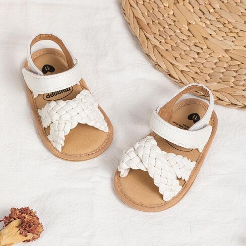 Babelvit Infant Baby Girl Boy Sandals Comfort Premium Summer Outdoor Casual Beach Shoes with Flower Bowknot Anti Slip Rubber Sole Newborn Toddler Prewalker First Walking Shoes in Saudi Arabia