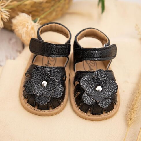 Babelvit Infant Baby Girl Boy Sandals Comfort Premium Summer Outdoor Casual Beach Shoes with Flower Bowknot Anti Slip Rubber Sole Newborn Toddler Prewalker First Walking Shoes in Saudi Arabia