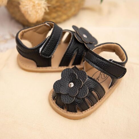 Babelvit Infant Baby Girl Boy Sandals Comfort Premium Summer Outdoor Casual Beach Shoes with Flower Bowknot Anti Slip Rubber Sole Newborn Toddler Prewalker First Walking Shoes in Saudi Arabia
