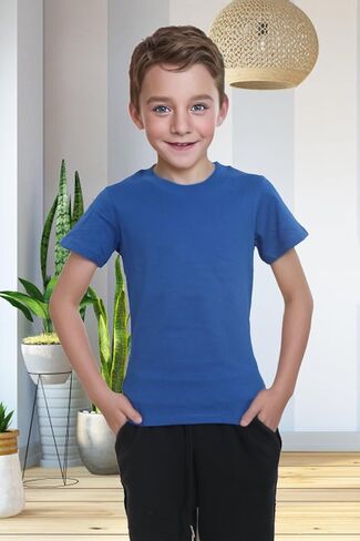 Family Feeling Boys Short Sleeve Crewneck Kids T-Shirts Top Girls Tee in Kuwait