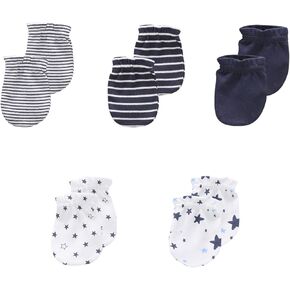5 Pack Unisex New Born Boy Girls No Scratch Mittens Cotton Soft Baby Gloves Accessory 0-3 Months Infant Essentials