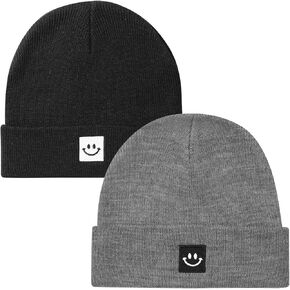 2Pack Baby Beanie Knit Toddler Hat for Girls Boys 0-8 Years