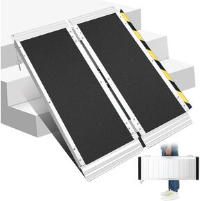 Wheelchair ramp 3FT, Lightweight, Foldable and Portable, can be Used for Wheelchair ramps, Motorcycle ramps, Stair Step ramps, and Boarding and alighting ramps