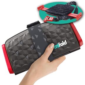 New mifold Comfort Grab-and-go Car Backless Booster Seat- 3X Thicker Cushion! Compact and Portable for Every Day and Carpooling, Travel, Taxis etc. Narrow and Lightweight car seat, Charcoal Grey