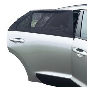 Dreambaby Fit-Over Baby Car Window Sun Shade – Stretchable Car Window Sunshade & Mesh Window Screen for Side Windows - Baby Window Cover for UV Protection- Car Camping Essentials
