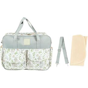 Baby Diaper Messenger Bag,Portable Shoulder Messenger Bag Large Capacity Mommy Diaper Bag for Pregnant Woman (Bunny)