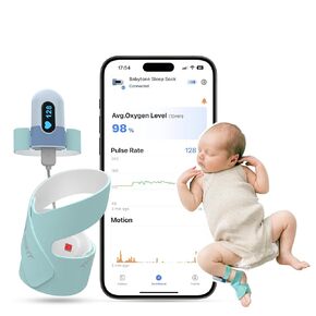 Babytone Baby Sleep Monitor, Smart Baby Sock Tracking Heart Rate, Oxygen Level and Movement, Wearable Infant Foot Monitor with APP Bluetooth for 0-36 Months Newborn