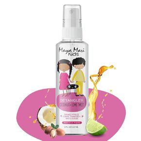 Kids Detangler Spray with Argan, Coconut and Lime Oils - Gentle Hair Detangler for Kids, Toddlers and Babies, 8 oz - No More Tangles, Ideal for Curly Hair