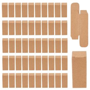 NICENEEDED 50 Pcs Lip Balm Containers Packaging Boxes, 2.75 x 1.1 x 1.1 Inch Wrapper In Bulk Paper, DIY Lipsticks Kraft Paper Package Boxes Essential Oil Wrapping Box Lip Balm Packaging Boxes
