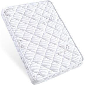 Pack and Play Mattress - 38" x 26"- Premium Knitted Fabric Playpen Mattresses, Safety Reinforced Play Yard Mattress - Fits for Graco & Baby Trend & Pamo Babe Playard, Firm Support and Comfort Foam