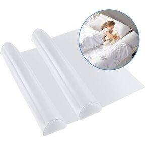 Lilian&Gema [2-Pack] Inflatable Bed Rails for Toddlers Travel Bed Bumper for King, Queen, Twin, Full-Size Bed Non-Slip Soft Flocking Portable Beds Rails for Hotel, Travel, Home